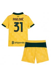 AC Milan Strahinja Pavlovic #31 Jalkapallovaatteet Lasten Kolmas peliasu 2025-26 Lyhythihainen (+ Lyhyet housut)